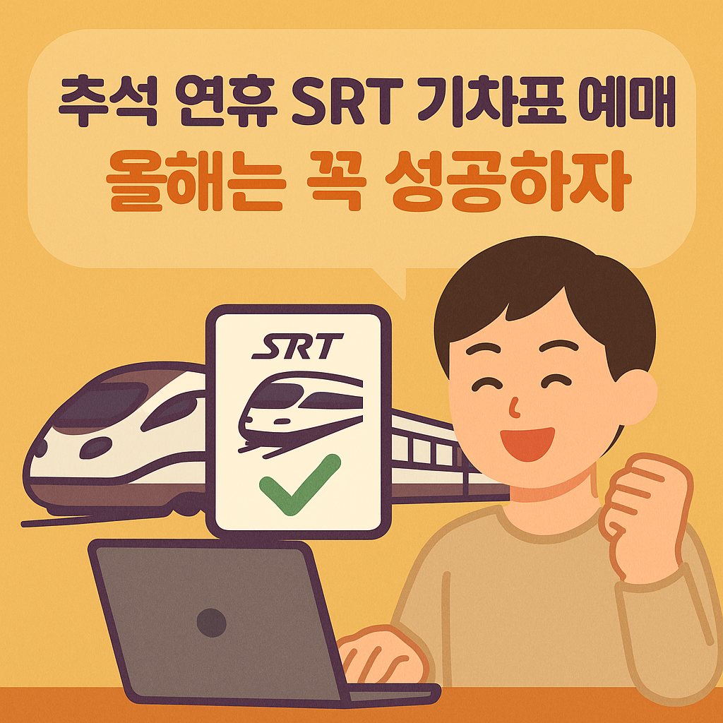 추석 연휴 SRT 기차표 예매, 올해는 꼭 성공하자