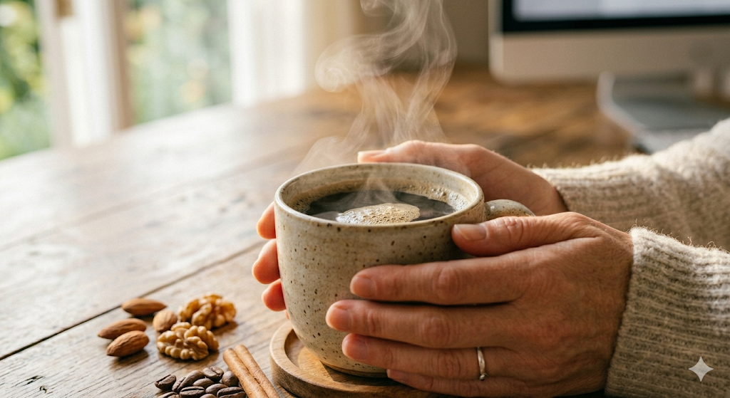 따뜻한 블랙커피 한 잔. 적정량을 지킨다면 일상의 활력이자 건강한 혈관 유지에 도움