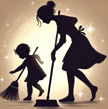 엄마와 함께 집을 청소하는 꿈