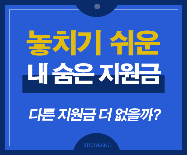 놓치기 쉬운 내 숨은 지원금