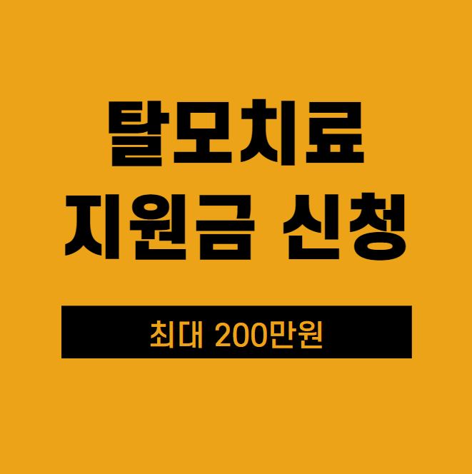 탈모치료 지원금 신청 포스터