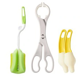 더블하트 젖병소독집게(1입)+젖병스펀지브러쉬(1입)+젖꼭지브러쉬와이드(2입)&#44; 1set