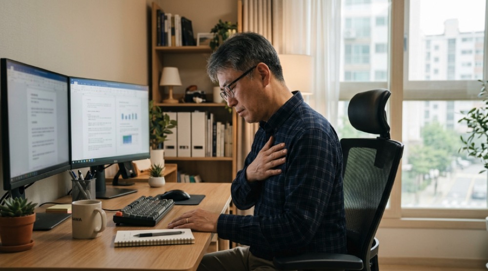 가슴 통증 자세문제