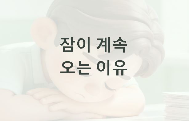 잠이 계속 오는 이유