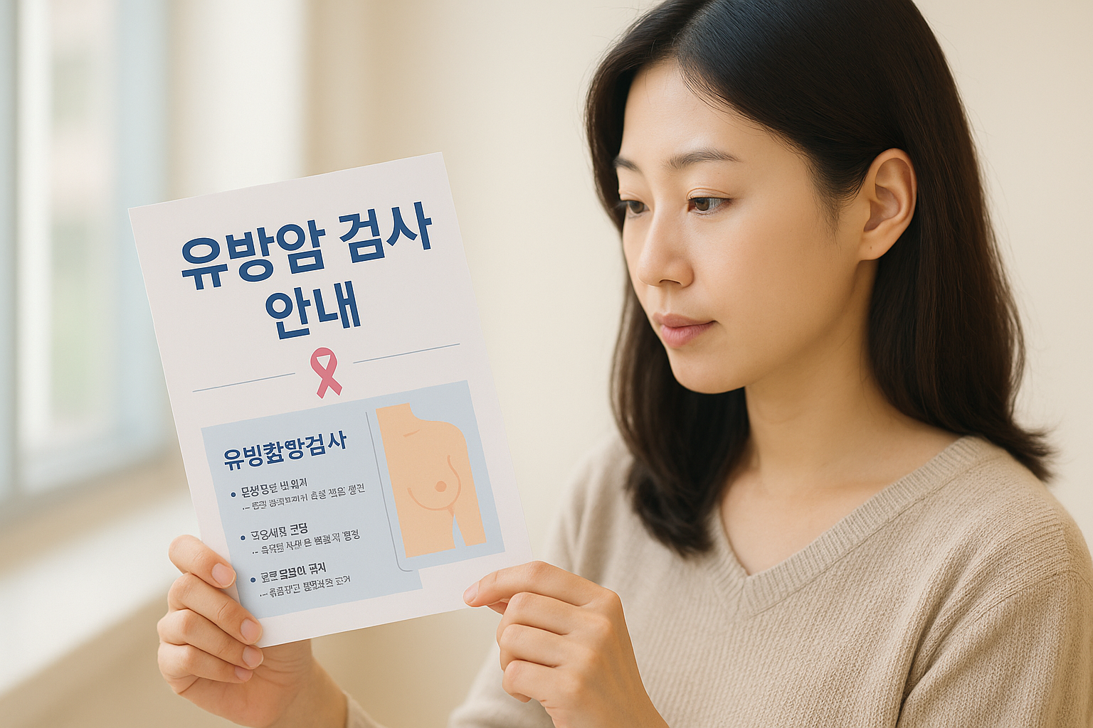 건강검진 유방촬영 검사 모습