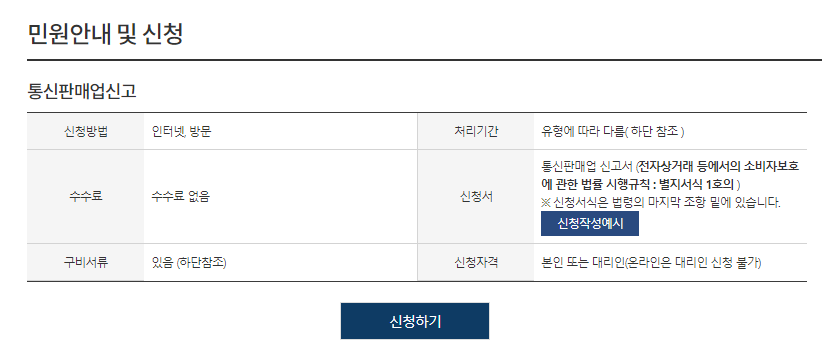 통신판매업신고 신청하기