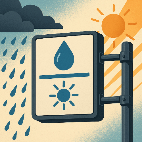 날씨에 강한 간판 만들기 — 방수·내열 소재로 내구성과 안전성을 높이는 방법