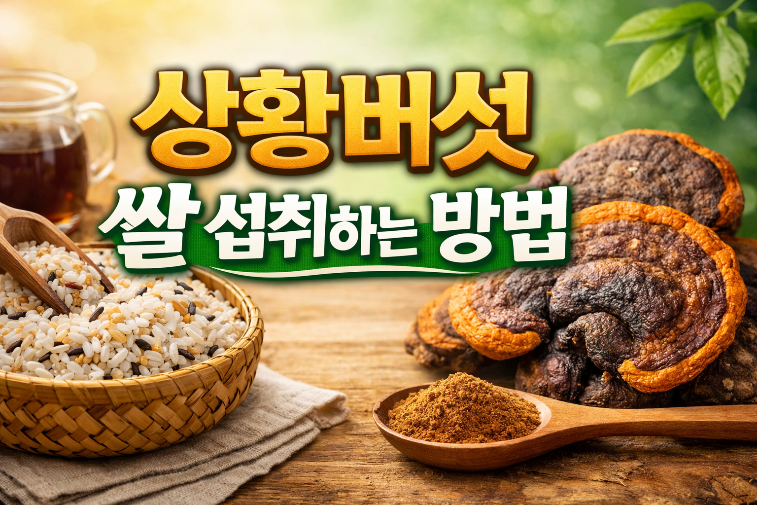 상황버섯 쌀 섭취하는 방법
