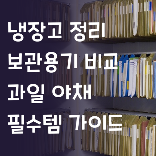 냉장고 정리 필수템 과일 야채 보관용..