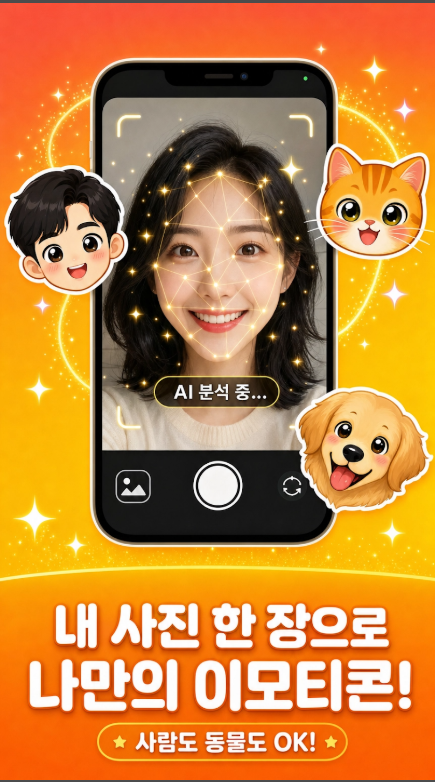 나만의 이모티콘 만들기, 내 사진으로 귀여운 이모티콘 생성 방법, AI 이모티콘
