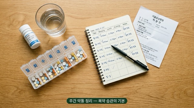 파킨슨병 약물 복용 관리 주간 약통