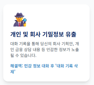 개인 및 회사 기밀정보 유출