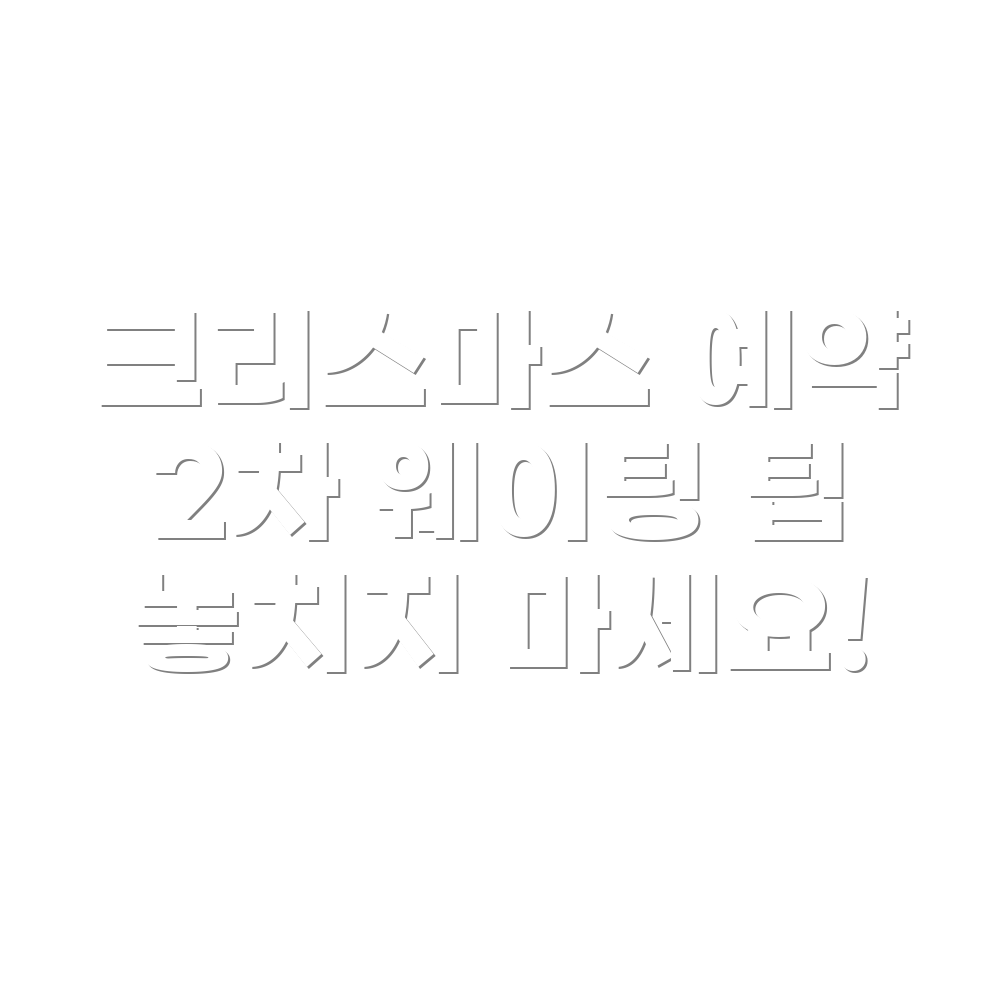 크리스마스 예약