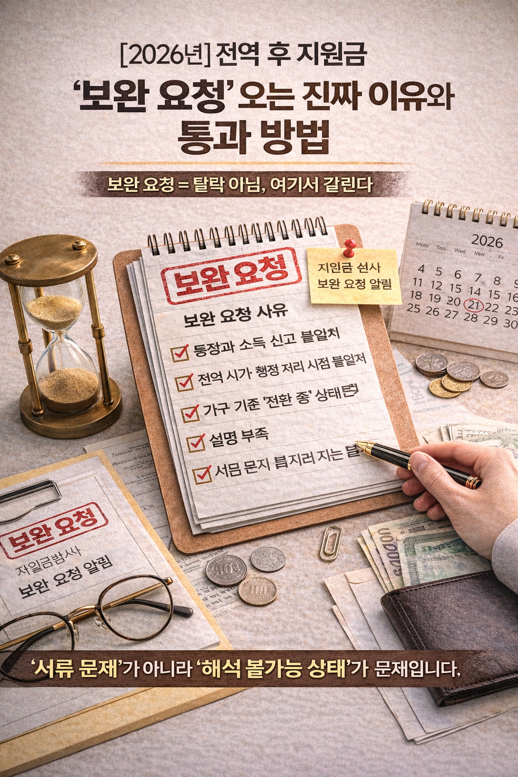 [2026년] 전역 후 지원금 &lsquo;보완 요청&rsquo; 오는 진짜 이유와 통과 방법