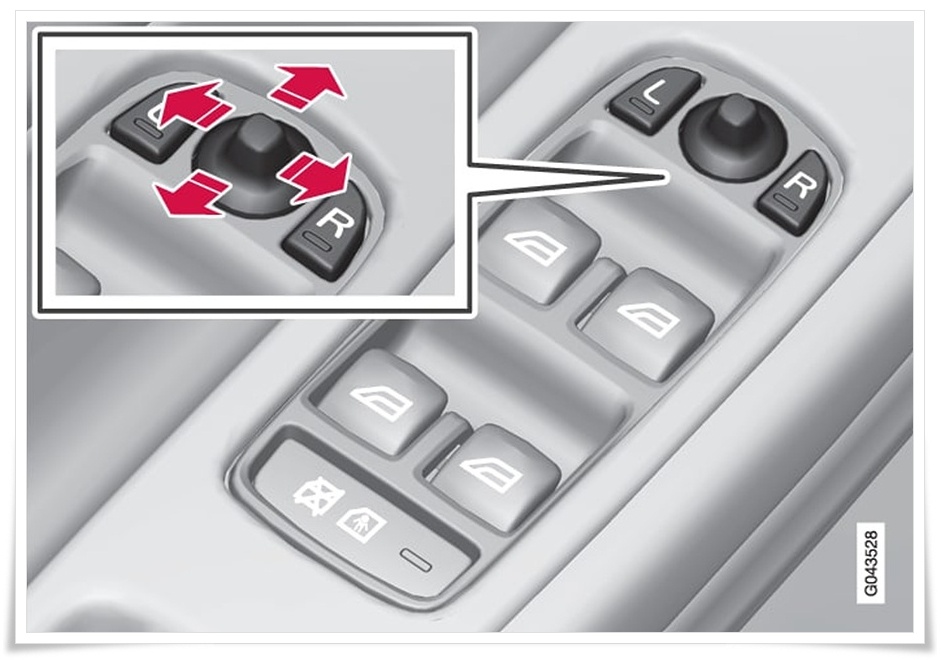 볼보 S60 도어트림내 사이드미러 컨트롤러