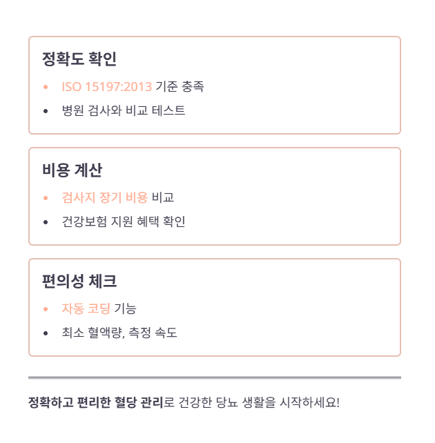 혈당체크기 선택 최종 점검!