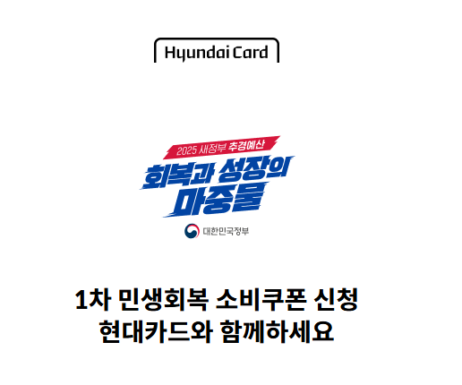 소비쿠폰 현대카드로 신청 후기