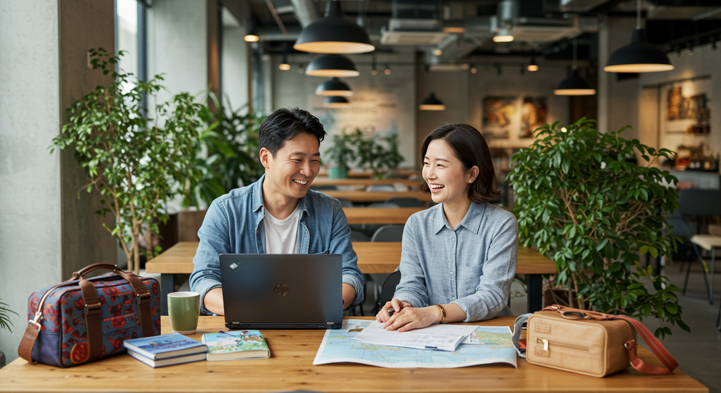 노마드 커플의 협업 일상
