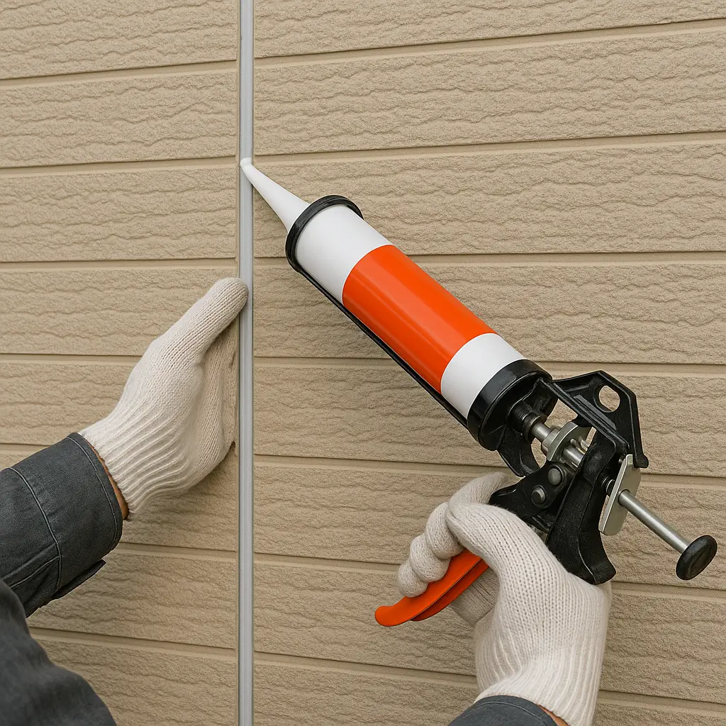 세라믹사이딩 유지보수(청소 또는 부분 교체) 장면