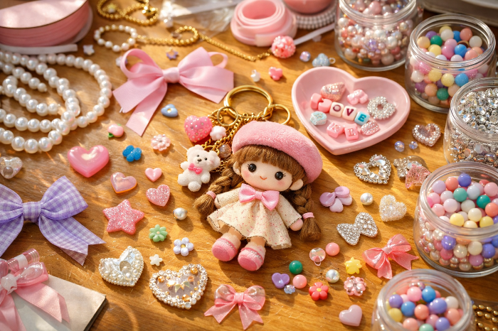 MZ세대의 새로운 놀이 문화로 자리 잡은 백꾸(가방 꾸미기) DIY 재료와 과정.