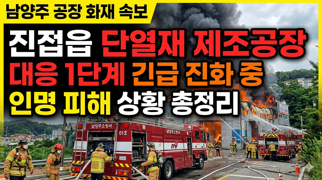 남양주 공장 화재(영상): 진접읍 단열재 제조공장, 대응 1단계 긴급 진화 및 인명 피해 상황 총정리