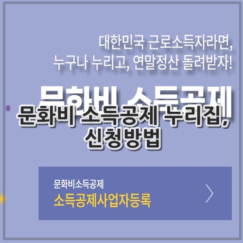 문화비 소득공제 누리집, 신청방법