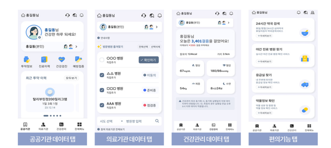 47개 상급종합병원 진료이력, '나의건강기록' 앱 하나로 끝!