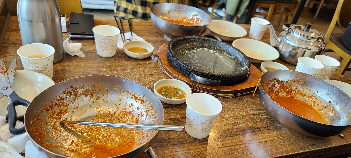 인천 송도 속초코다리냉면 시원한냉면 점심식사 송도맛집 코다리온육수 대기시간 코다리냉면 수육 비빔냉면 빈그릇