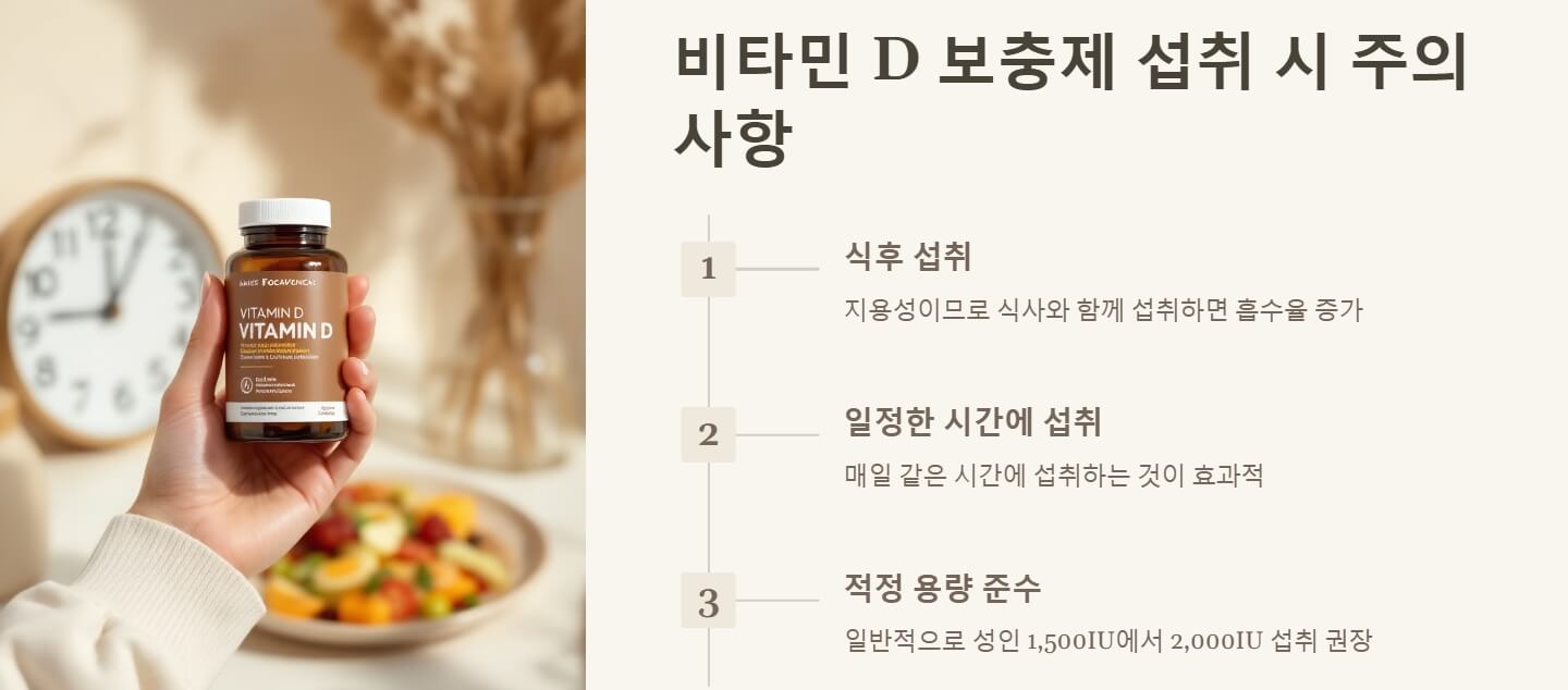 비타민d 부족증상 복용시간