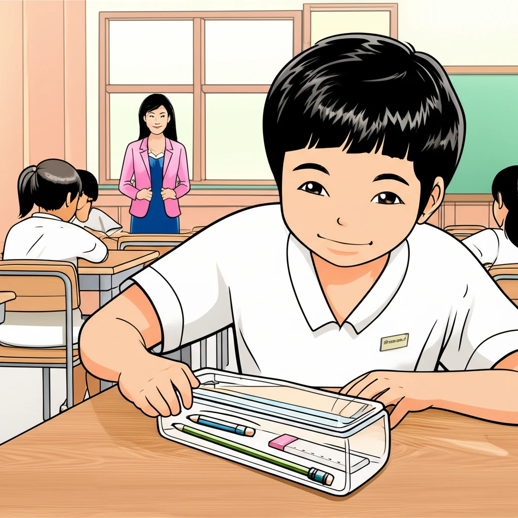 초등학교 입학 준비 투명 필통 선택 ..