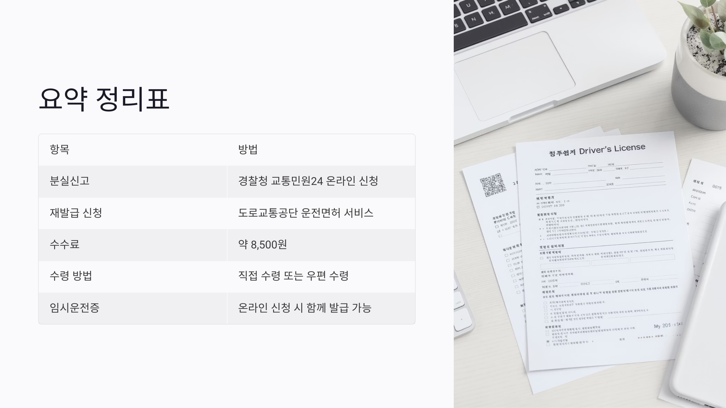 6. 요약 정리표