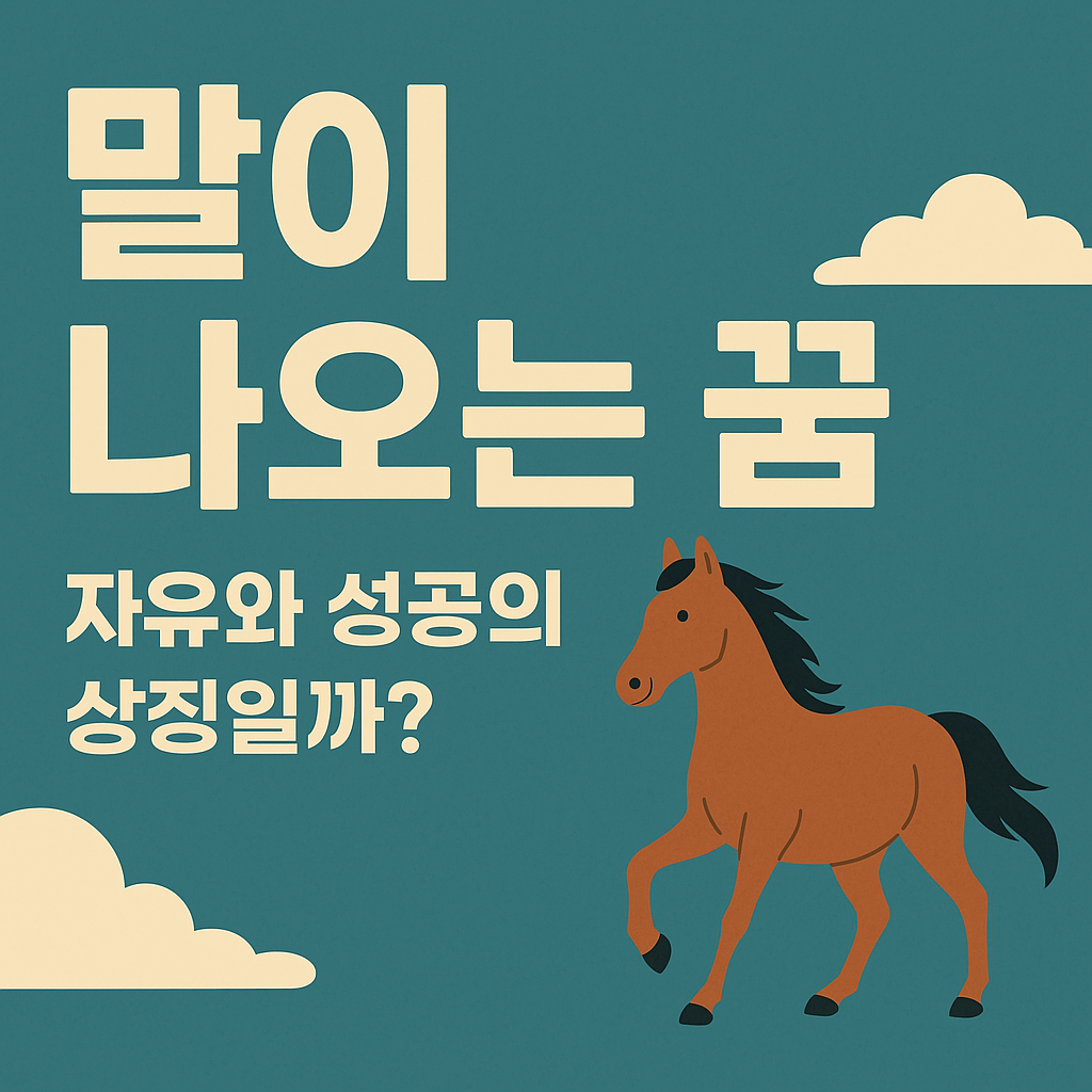 말이 나오는 꿈, 자유와 성공의 상징일까? 꿈해몽 총정리