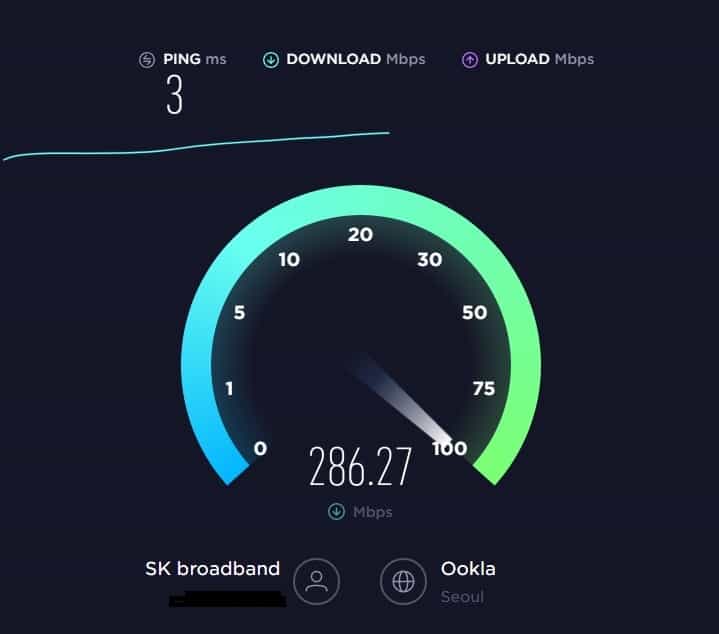 인터넷 속도 측정 진행 상황