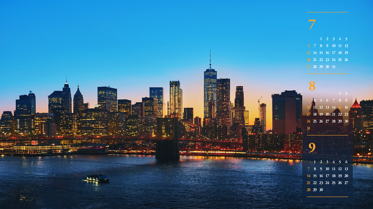 03 맨해튼 브릿지 B - 2025년8월 노트북배경화면