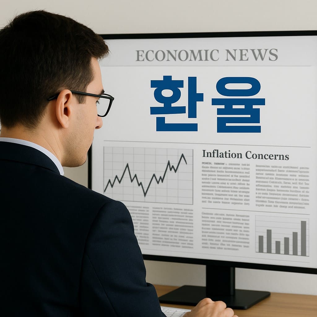 환율 상승을 걱정하고 있는 사람