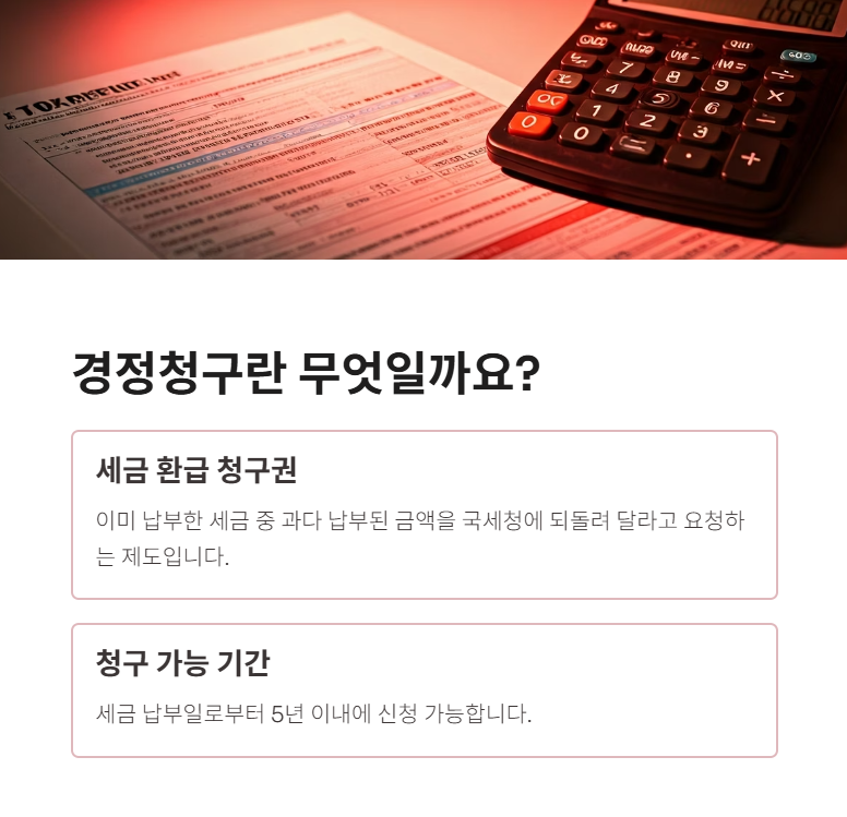 경정청구, 정확히 뭔가요?