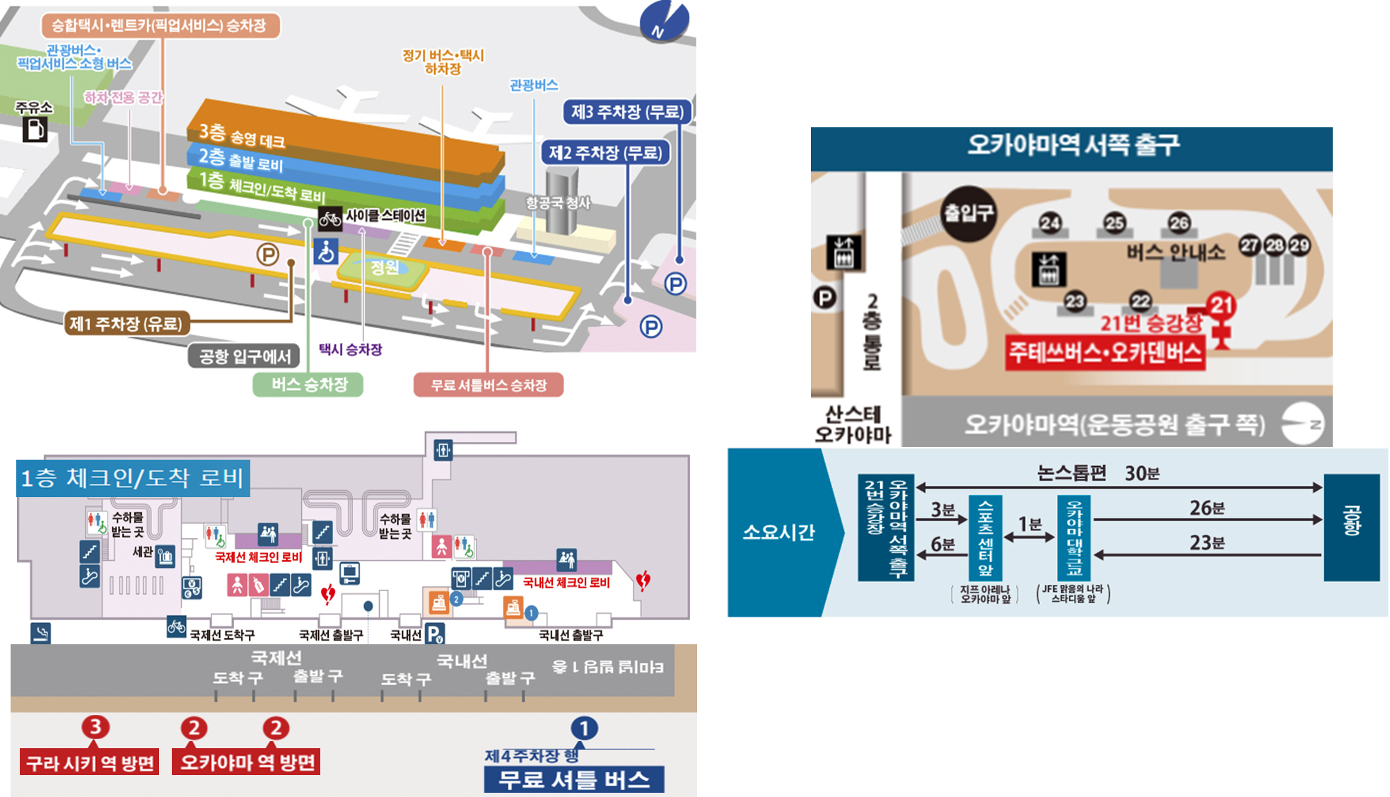 모모타로 공항에서 오카야마시내로 이동하기