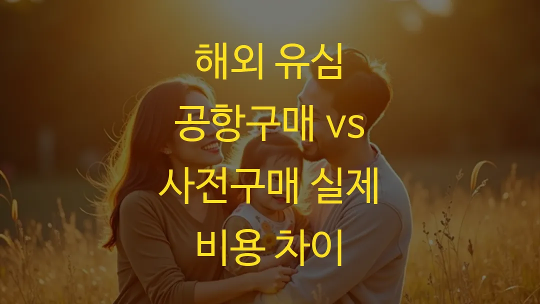 해외 유심 공항구매 vs 사전구매 실제 비용 차이