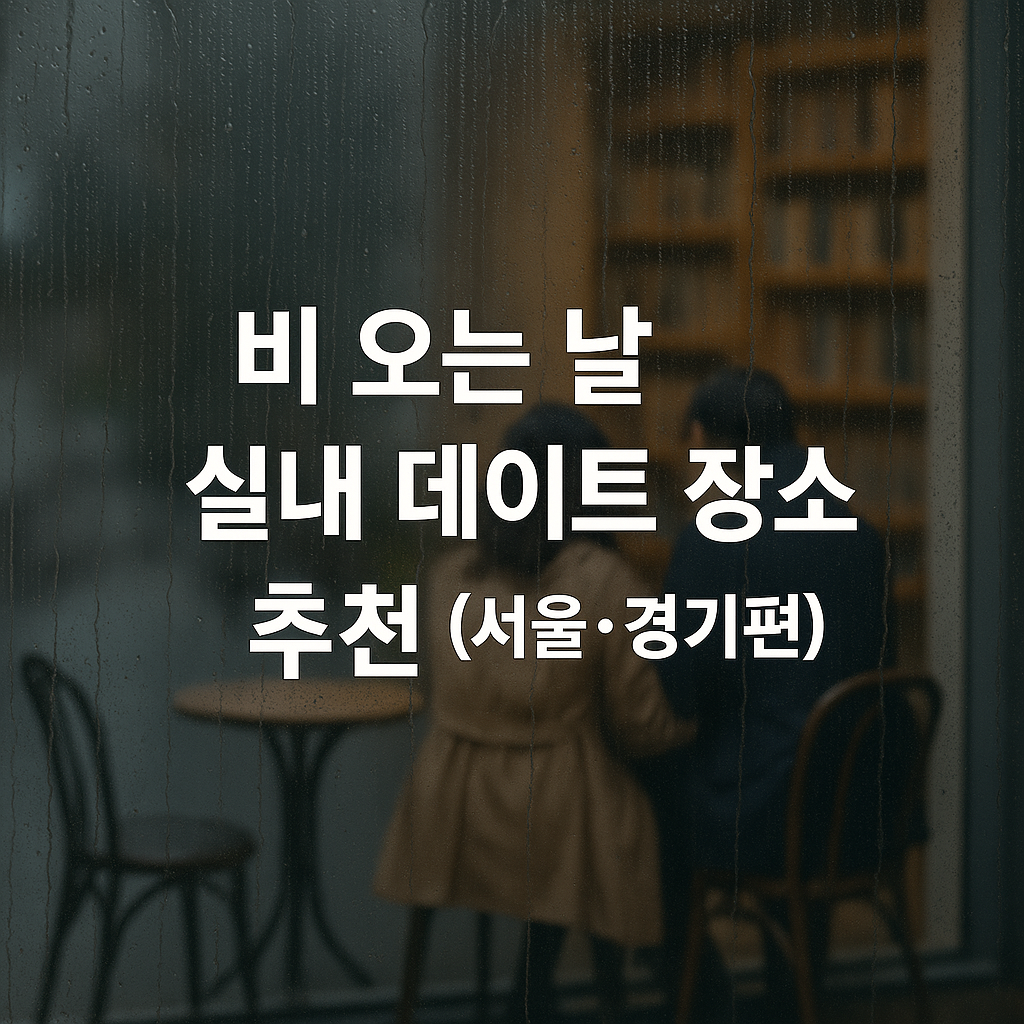 비 오는 날 실내 데이트 장소 추천 (서울&middot;경기편)