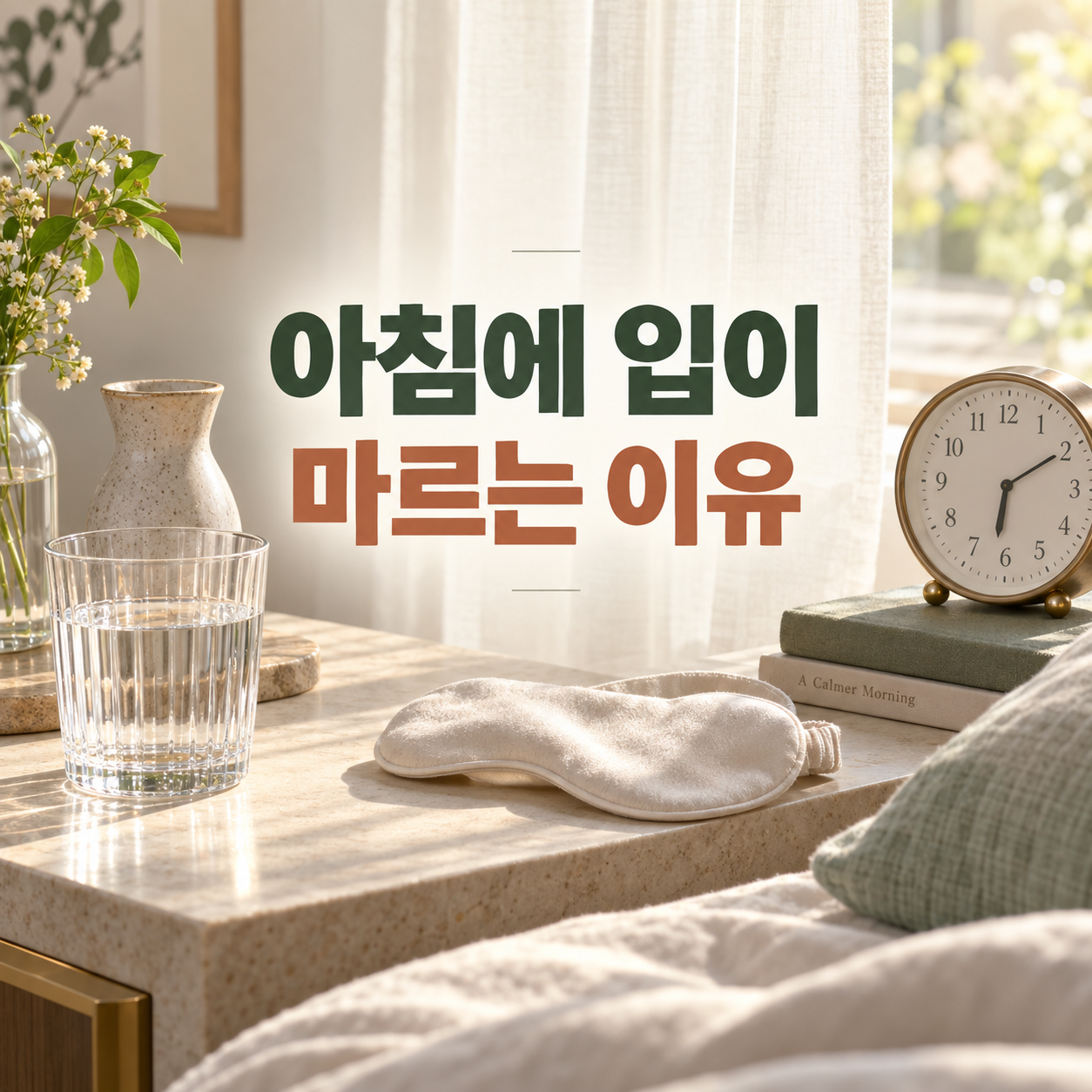 자고 일어나면 입이 마르는 이유와 확인해야 할 원인