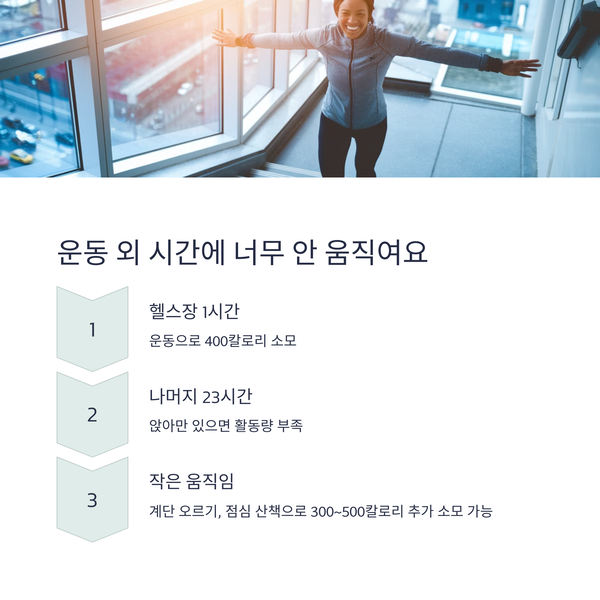운동 외 시간에 너무 안 움직인다
