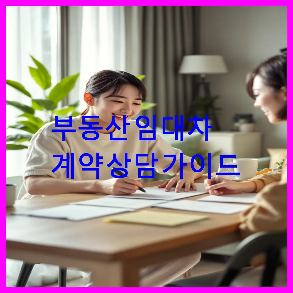 부동산 임대차 계약 상담 가이드