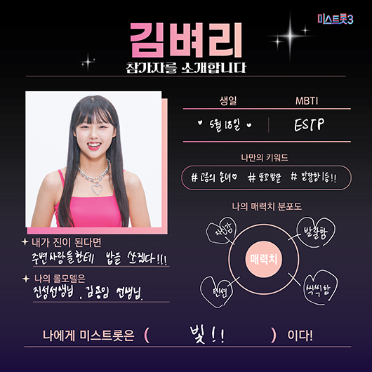 미스터트롯3 참가자 김벼리