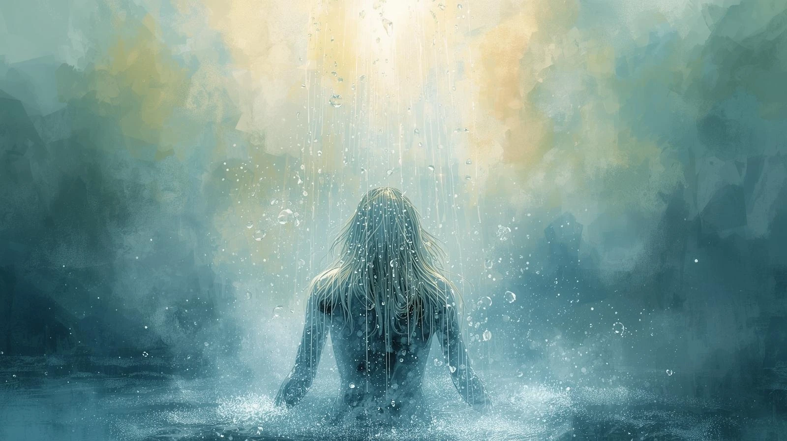 감정의 잔여물을 비워내는 명상 이미지