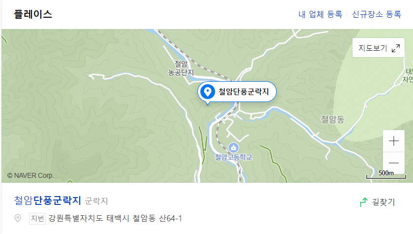 태백시 철암 단풍군락지