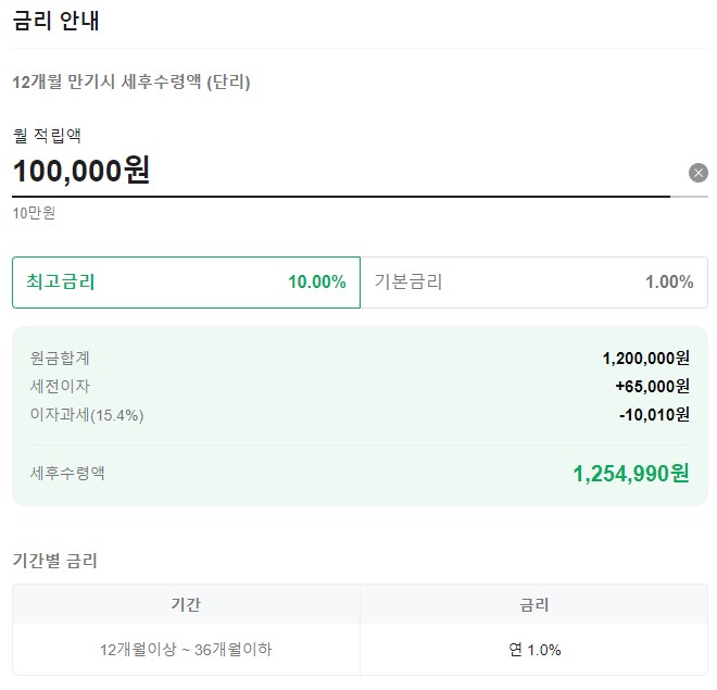 WELCOME 아이사랑 정기적금 금리안내