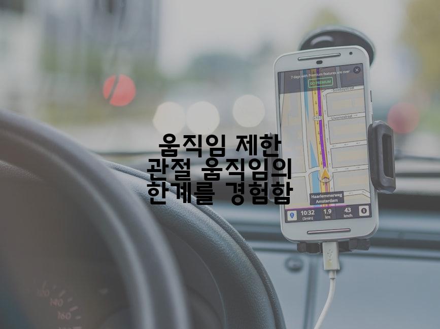 움직임 제한 관절 움직임의 한계를 경험함