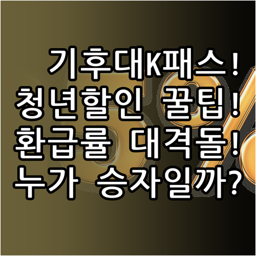 기후동행카드 청년 할인과 K패스 환급..
