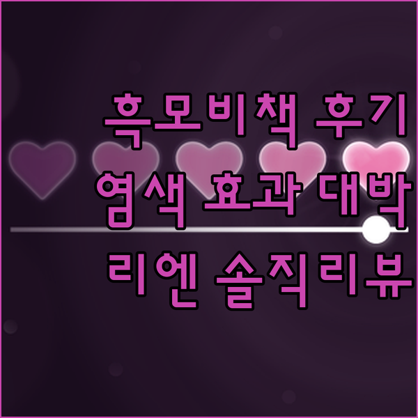 염색 효과는 어떨까? 리엔 흑모비책