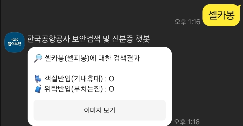 기내 반입 금지 품목 확인하는 방법